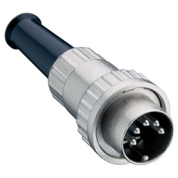 Lumberg 0132 05 5 Pin DIN Male Straight Plug DIN 41524 Bayonet Cable Mount