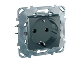 UNICA Gniazdo pojedyncze z uziemieniem schuko grafit MGU50.036.12Z SCHNEIDER ELECTRIC