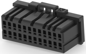 Socket housing, 24 pole, pitch 2 mm, straight, black, 1-1827863-2