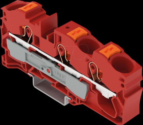 2216-1303 3-wire feed-through terminal, with pusher 16 mm², red