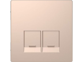 MERTEN D-LIFE Płytka czołowa gniazda 2xRJ45 szampan metalik MTN4572-6051 SCHNEIDER ELECTRIC