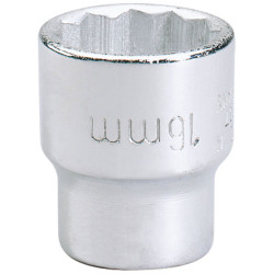 Elora 25929 16mm 3/8&quot; Square Drive Bi-hexagon Socket