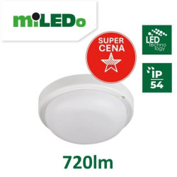 Oprawa kanałowa TOLU O LED 9W-NW-W 720lm 4000K IIkl. 220‑240V IP54 31497