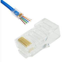 Wtyk sieciowy (8P8C) RJ45 PASS THROUGH (10szt)