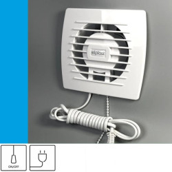 Wentylator domowy Eol 100 przewód z wtyczką, fi 100 mm, kolor biały