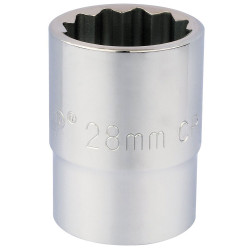 Draper Expert 16697 3/4&quot; Sq. Dr. 12 Point Socket (28mm)