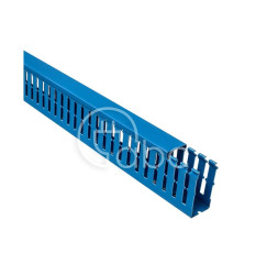 Korytko kablowe grubogrzebieniowe T1, 25x60x2000 mm, niebieskie, B00280