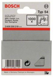Zszywki płaskie typ 54, 12,9 x 1,25 x 8 mm Bosch Accessories 2609200219, N/A, Wymiary (D x S) 8 mm x 12.9 mm, 1000 szt.