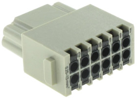 Moduł Han DD 12 pinów (Quick-Lock: 0,25-1,5 mm2) żeński 250V 10A Han Modular 09140122732