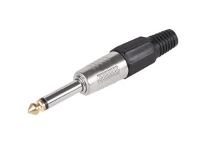 Wtyk JACK 6.3mm mono metal zaciskany