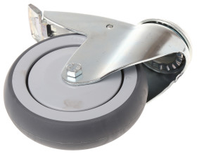 Koło samonastawne średnica kabla 125mm Trzpień gwintowany Tente 100kg wysokość całkowita 162mm