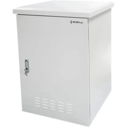 Szafa wisząca RACK 19 12U 600x600mm zewnętrzna hermetyczna drzwi pełne z zamkiem szara IP55 ALANTEC