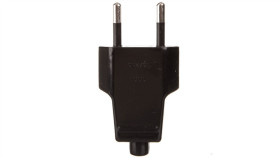 Wtyczka Płaska 10A B/U 250V Czarna Wt-1001 (Zn-11 2,5A)