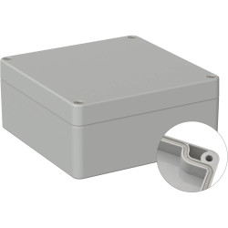 ABS enclosure, (L x W x H) 122 x 120 x 55 mm, light gray (RAL 7035), IP66, BYB-3-90H0131