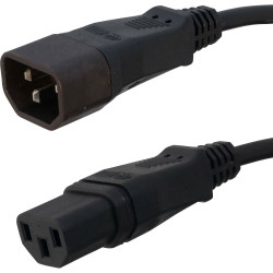 HAWA R775 C13/C14 Cable Black 3.00m Extends Cold-Device Connections