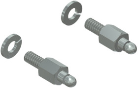 Locking pin, UNC 4-40 for snap lock, 16-002190E