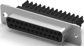 D-Sub socket, 25 pole, standard, equipped, straight, IDC connection, 1-745495-8