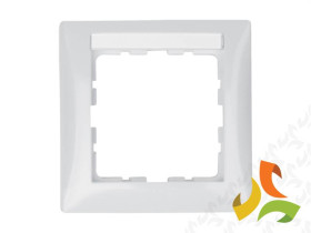 BERKER B.KWADRAT Ramka 1 pojedyncza z polem opisowym biały połysk 10118919 HAGER