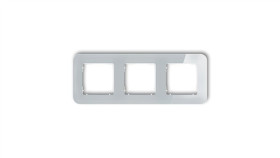 Icon Ramka Uniwersalna Potrójna Zaokrąglona - Efekt Szkła (Ramka: Szara Spód:...