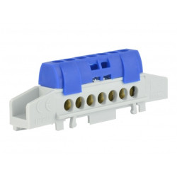 Listwa zaciskowa LZ 7-torowa niebieska 80A na szynę DIN TH35 (7x 16mm2) PAWBOL