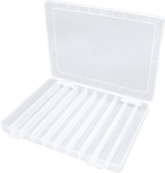 Box, with 10 compartments, transparent, (L x W x D) 252 x 200 x 25 mm, BYB-7-30L0022