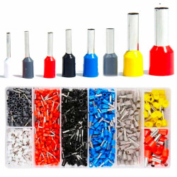 Tulejki zaciskowe ferrulki końcówki do zaciskarki 1200szt zestaw XL