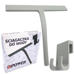 Ściągaczka do wody SZARA + hak do okien kabiny szyb luster płytek aut