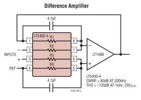 Quad Matched Resistor Network