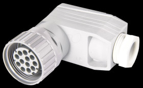 N11R FF 11-pin + PE plug-in socket, angled, RBC162/1