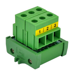 Screw Mount 52Amp 300V 3 Position Screw Terminal Block Distribution Module
