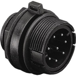 Socket housing, 8 pole, screw connection, screw locking, straight, PX0805