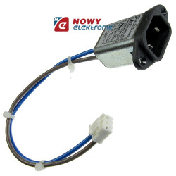 Wtyk komp. montażowy 2-pinowe z filtrem 2x1.5mH+0,1uF(x2) do obudowy