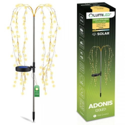 Lampa Solarna Ogrodowa LED ADONIS 3000K Wbijana Dekoracyjna Drzewko LUMILED
