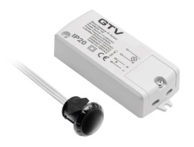 Włącznik bezdotykowy dwubiegowy typu włącznik do oświetlenia max. 500W AC 220-240V 50/60Hz IP20 czarny sensor AE-WBEZDC-10S