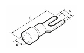 Końcówka kablowa widełkowa izolowana VI 1/4 (100szt) TOKLJ0010000401 RADPOL