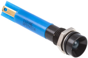 Lampka kontrolna do montażu panelowego 110V ac, niebieska 8mm LED RS PRO