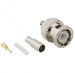 Złącze koncentryczne Montaż na kablu Męski 50Ω typ złącza Złącze BNC 4GHz Połączenie zagniatane typ kabla LMR-100,