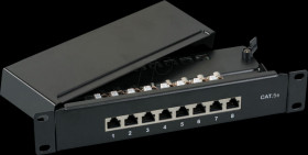 37735SW.8 Mini patch panel STP Cat.5e, 10" 1U, black