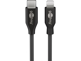 Kabel do ładowania i synchronizacji Lightning-USB-C 2m Goobay czarny