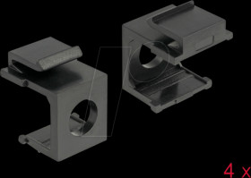 86403 Keystone cover black with 8 mm hole 4 pieces