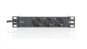 Listwa Zasilająca Do Szaf Rack (Pdu) 10 Cali 3X Schuko Dn-95411