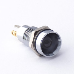 Lampka kontrolna do montażu panelowego 2.1/2.2/2.2V Zielony, Czerwony, Żółty 8mm LED Chrom Końcówka lutownicza CML