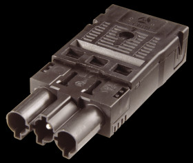 92.734.0053.1 3-pin male connector, spring contact