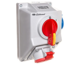 Zestaw instalacyjny z gniazdem 5P 1x 2P+Z (0-I) 16A IP54 C16-18.1N 971616