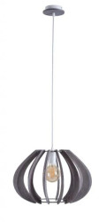Lampa wisząca nowoczesna drewno 1xE27 NORA GREY