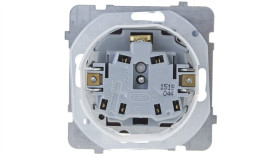 Karo Gniazdo Bryzgoszczelne Z/U Ip44 Klapka Przezroczysta Czekoladowy Metalik...