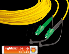 LSP-09 LC/APC-LC/APC 3.0 Simplex fibre optic patch cable, SM OS2, LC/APC - LC/APC, 3.0 m