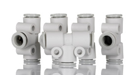 Złączka pneumatyczna Wciskane 8 mm Wciskane 8 mm SMC Adapter teowy do rur