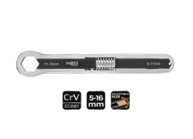 Klucz oczkowy nastawny dwustronny 5-16mm