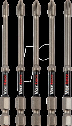 T4470 PZML09D5 Vorteck Impact screwdriver bit PZ mix 90mm x5